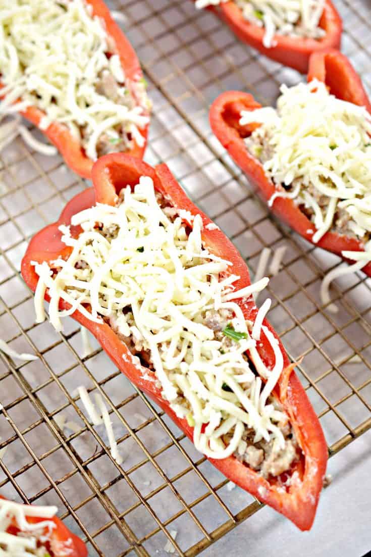Keto Sausage Stuffed Peppers Without Rice Oh So Foodie