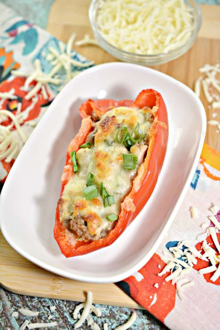 Keto Sausage Stuffed Peppers Without Rice Oh So Foodie