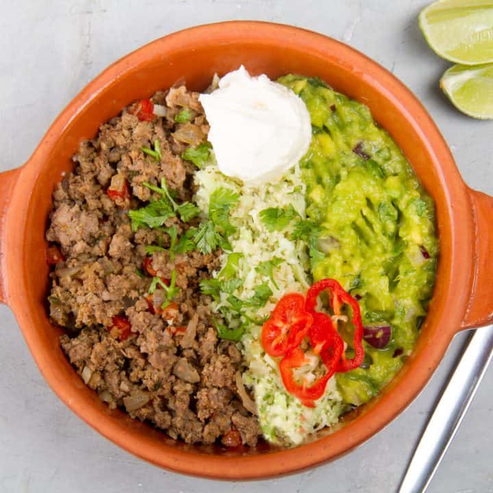 Low Carb Taco Salad Easy Ground Beef Recipe Oh So Foodie