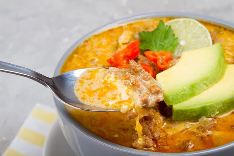 Keto Taco Soup With Ground Beef - Oh So Foodie