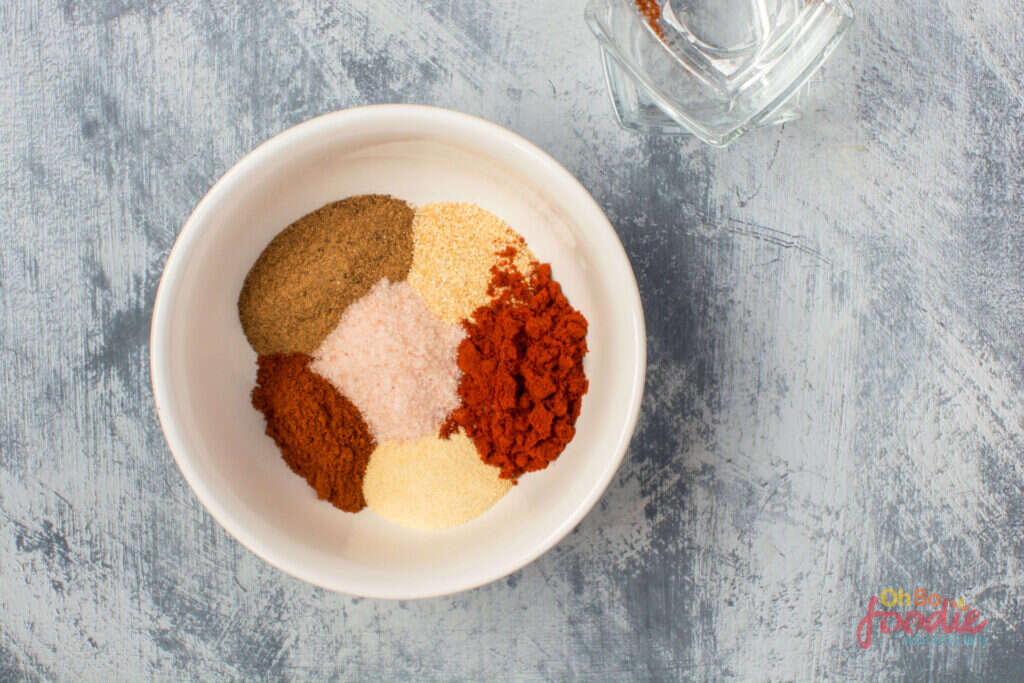 combine taco spices in a bowl