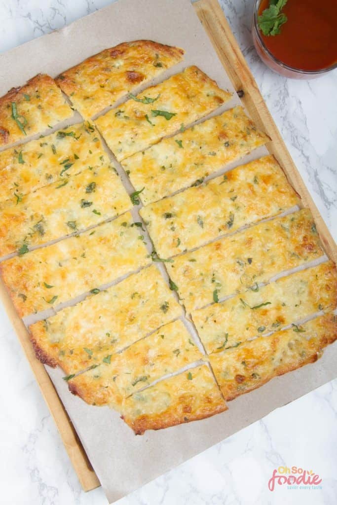 low carb cheesy breadsticks