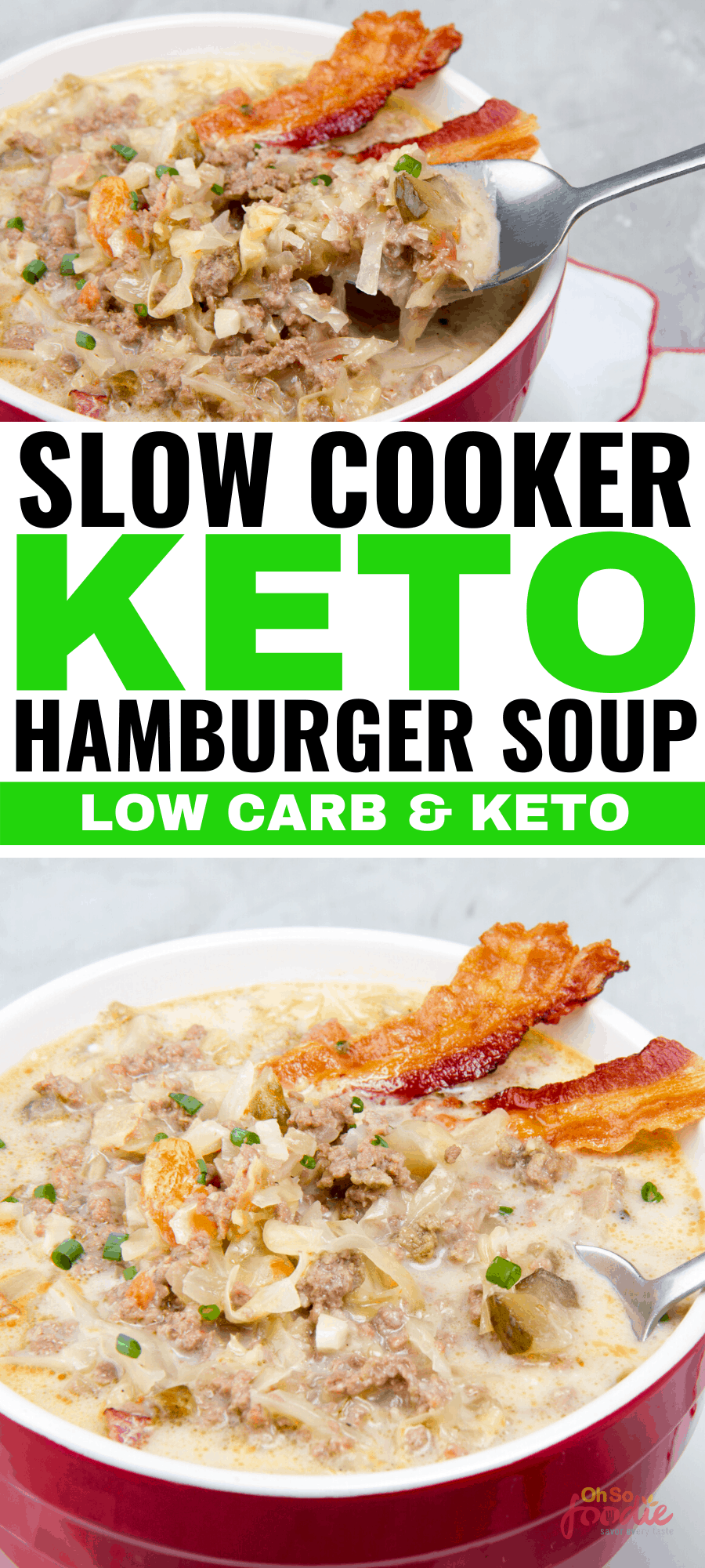 Keto Hamburger Soup With Cream Cheese And Rotel - Oh So Foodie