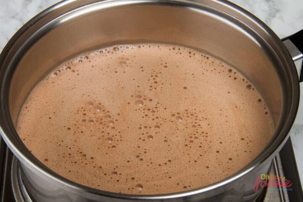 bulletproof hot chocolate in a pot