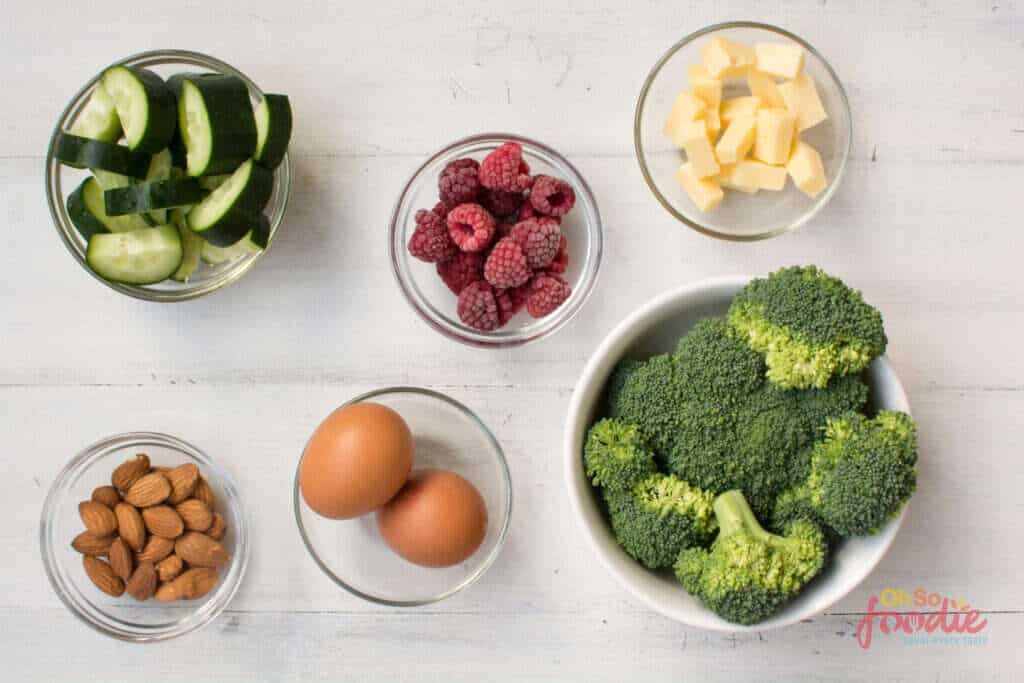 ingredients to make keto diet breakfast bowls