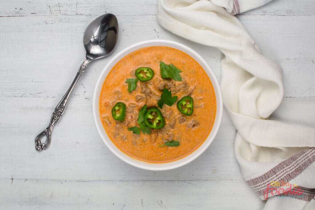 Keto Beef Taco Soup Made In An Instant Pot - Oh So Foodie