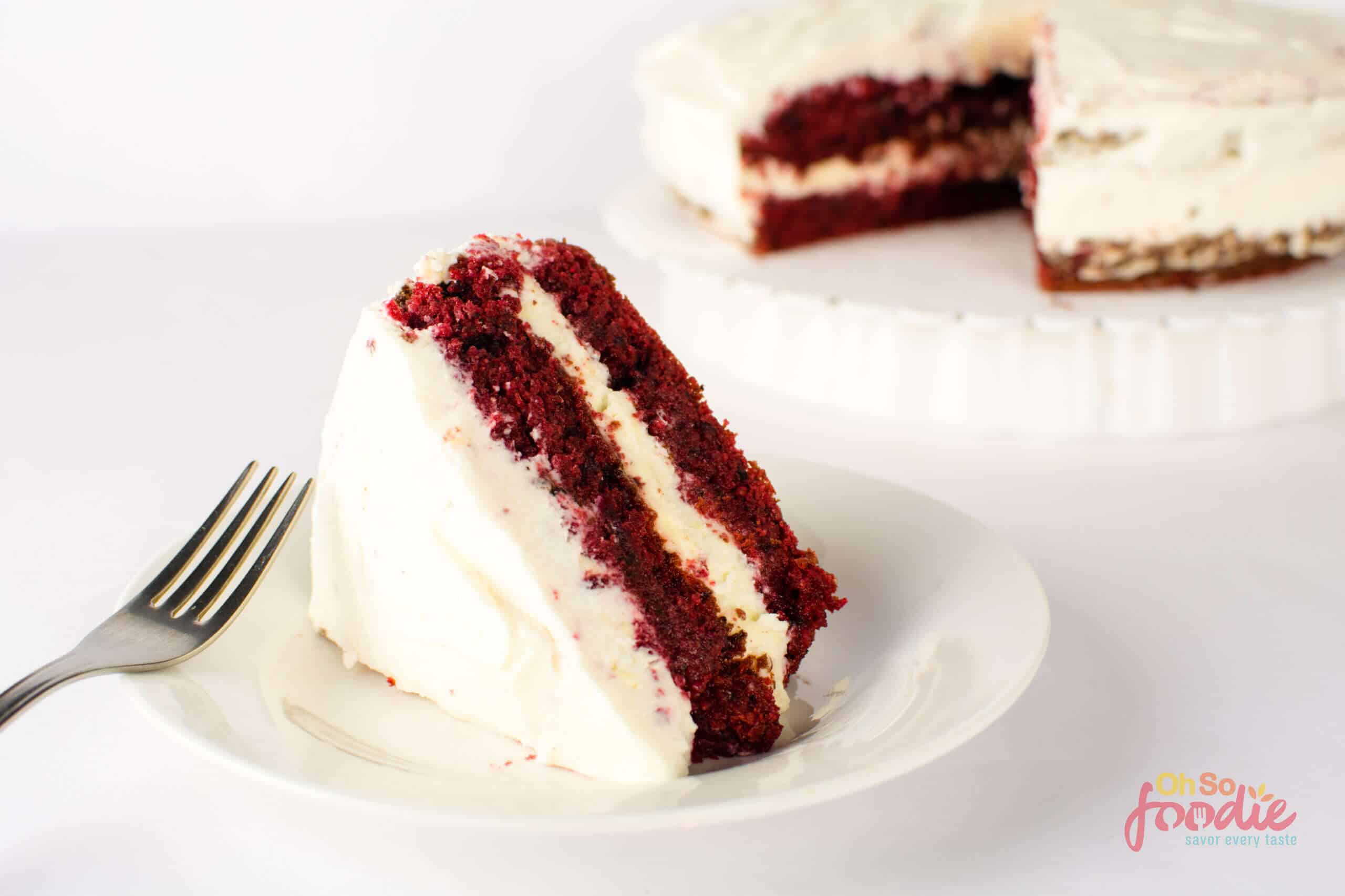 Keto Red Velvet Cake With Cream Cheese Frosting - Oh So Foodie