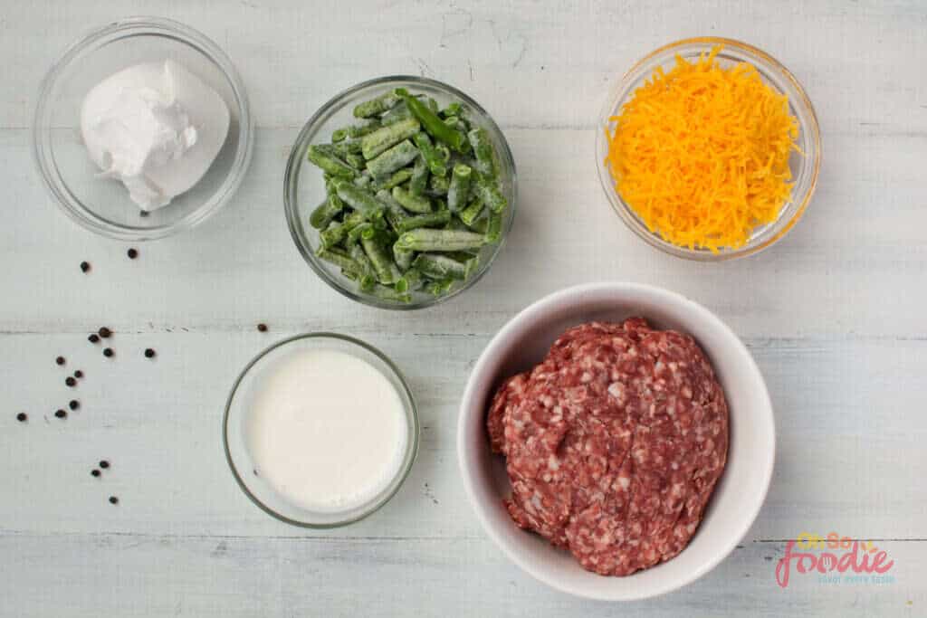 ingredients for keto beeef casserole