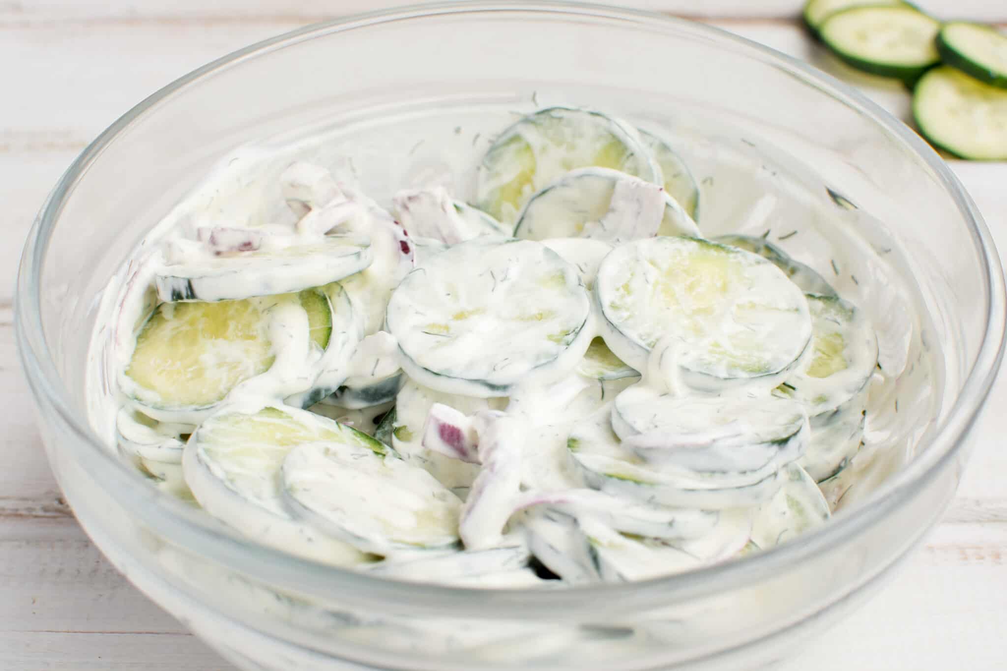 Keto Cucumber Salad With Sour Cream (just 6 Ingredients!) - Oh So Foodie