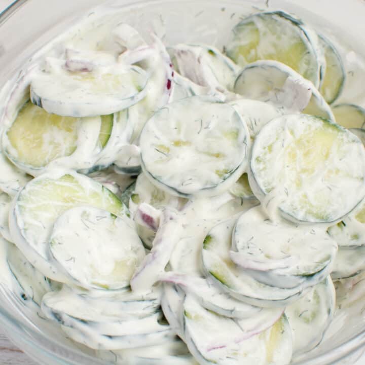 Creamy Keto Cucumber Salad With Sour Cream