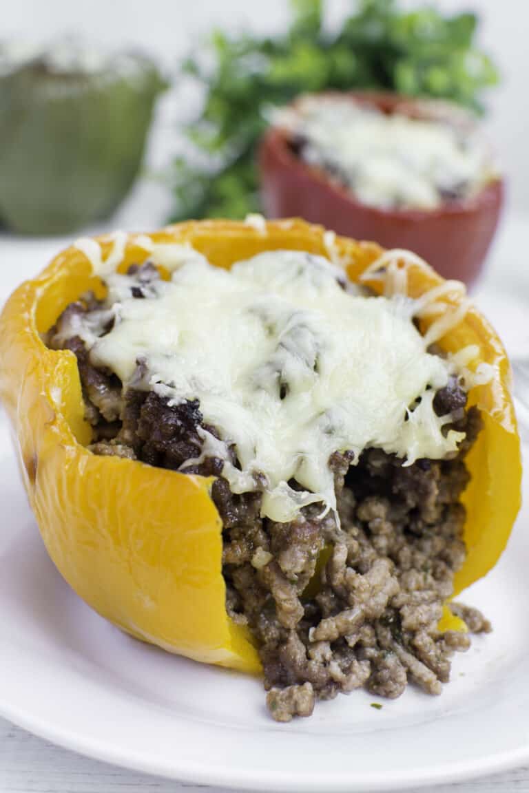 Keto Stuffed Bell Peppers Oh So Foodie