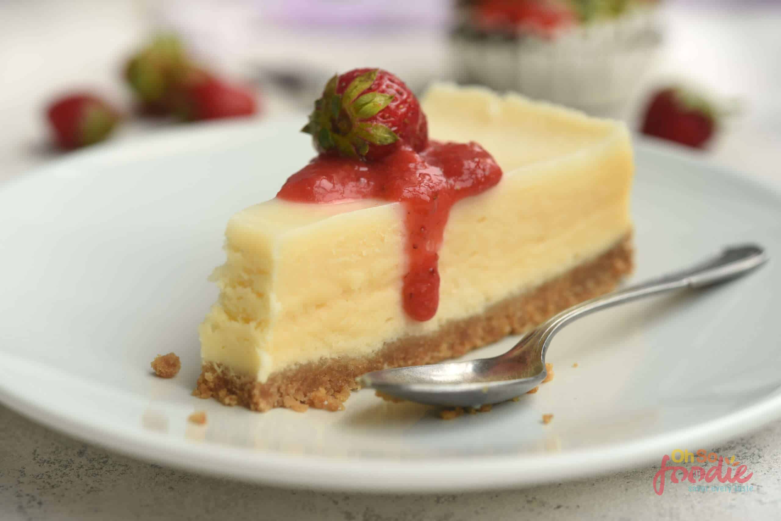 Keto New York Style Cheesecake - Oh So Foodie