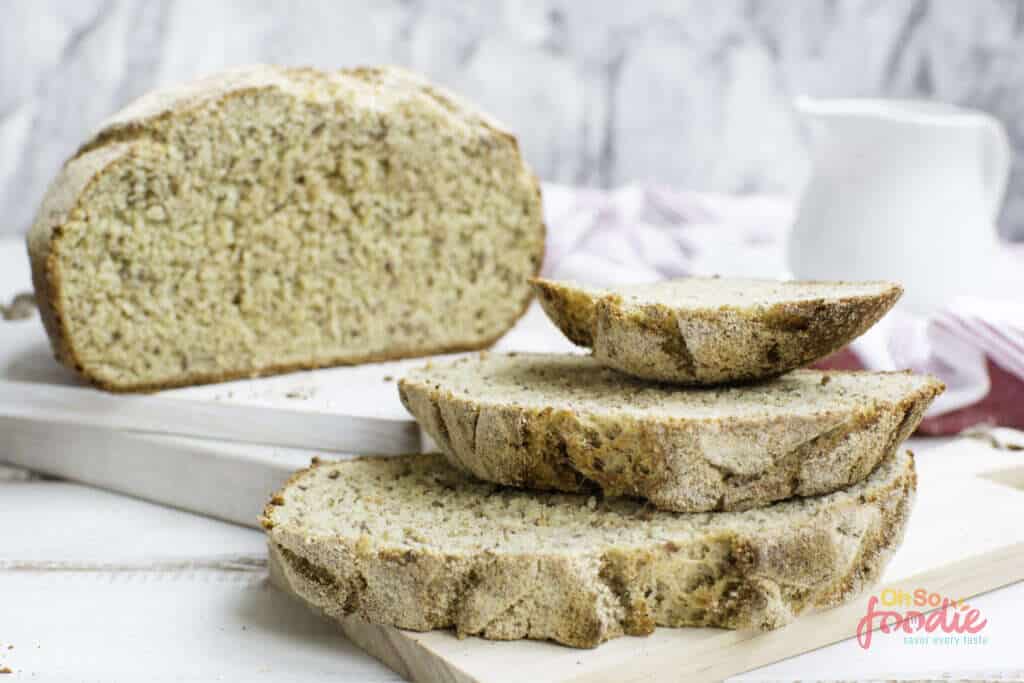 slices of keto sourdough bread