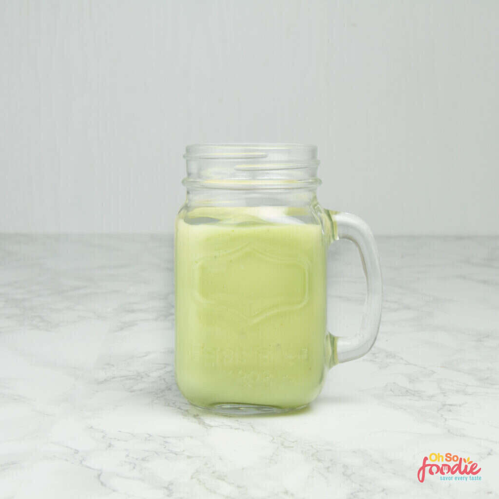 Keto avocado smoothie with greek yogurt