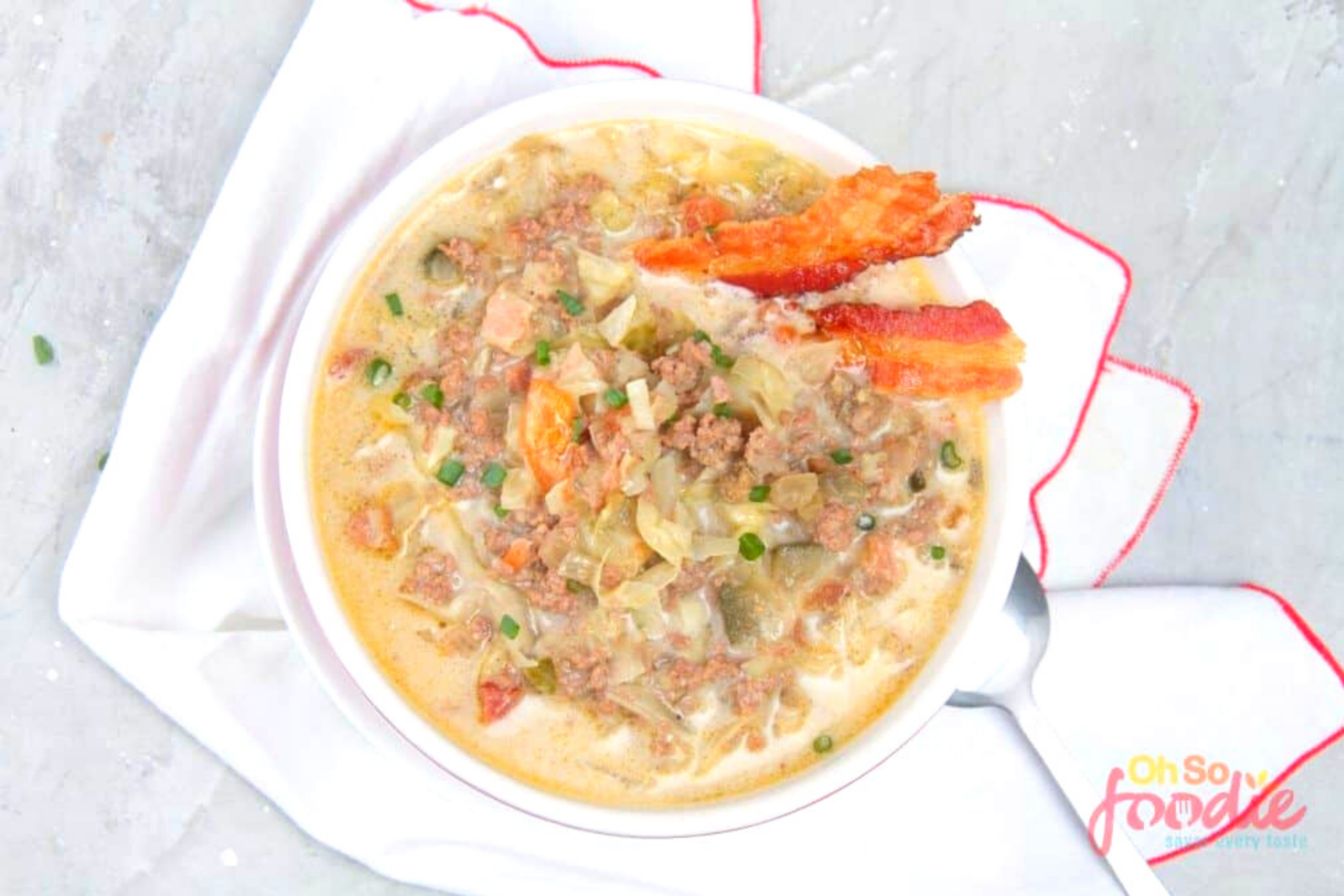 Keto Hamburger Soup With Cream Cheese And Rotel Oh So Foodie