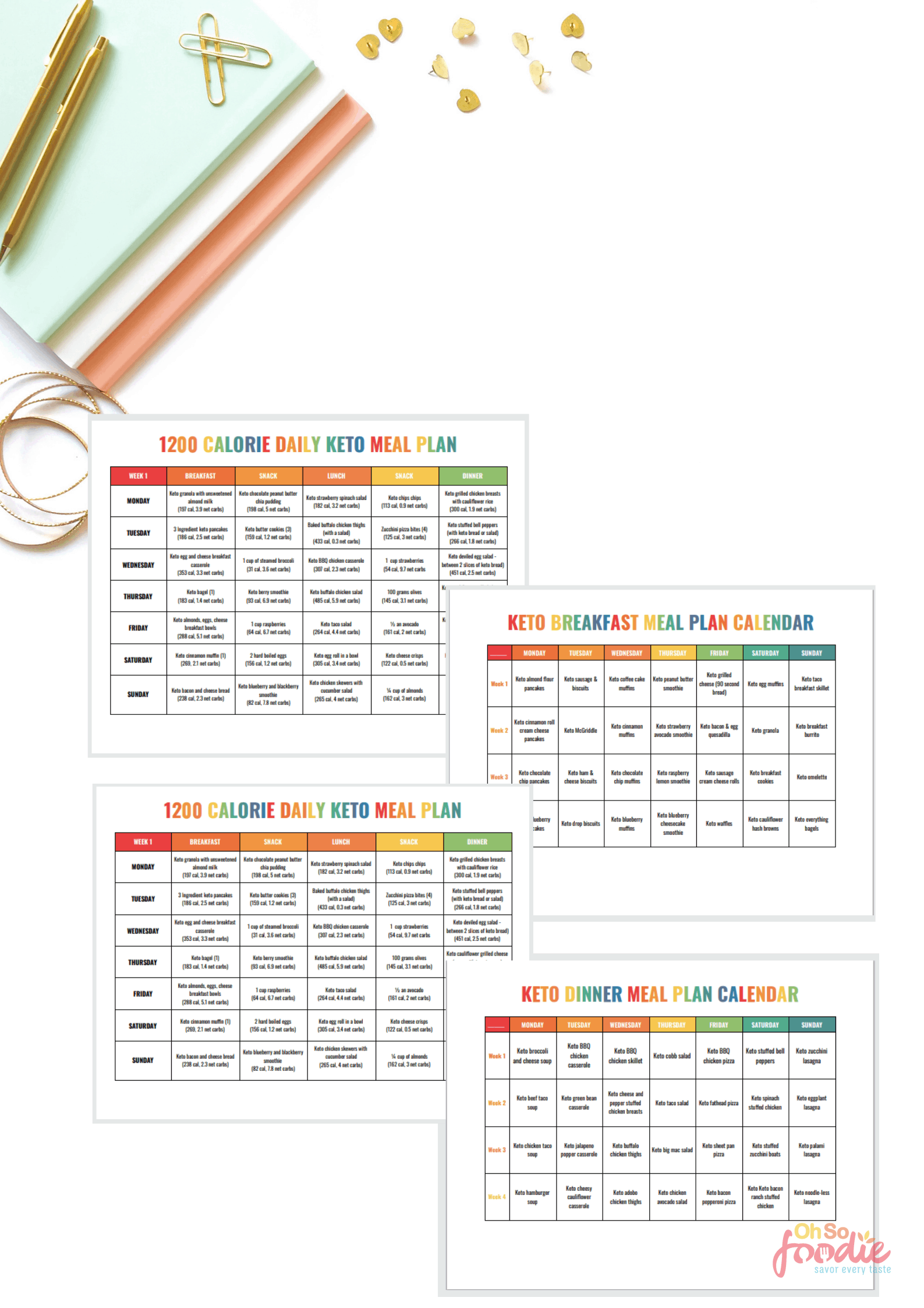 Keto Printables Every Keto Dieter Should Have! - Oh So Foodie