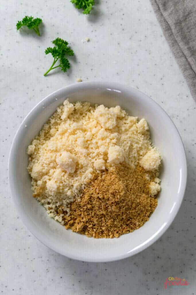 pork rinds and Parmesan cheese keto bread crumbs