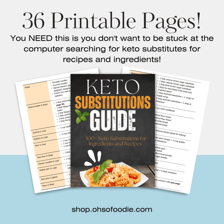 100 Keto Substitutes You Should Know In 2023 Pdf Inside Oh So Foodie 