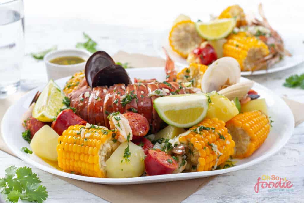 Seafood Boil with lobster tails