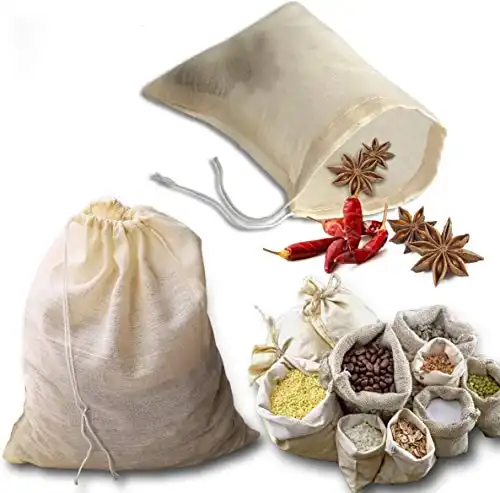 Kingleder Reusable Drawstring Bags For Spices  (3''x4'') - 12Pack