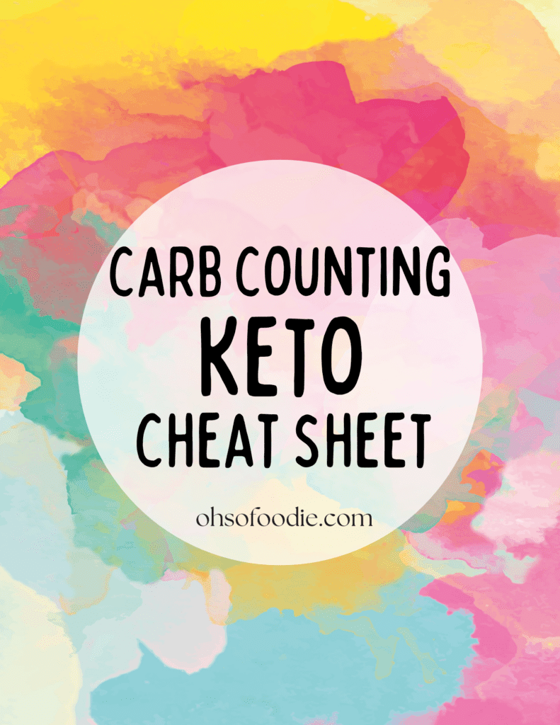Carb Counting keto Cheat Sheet