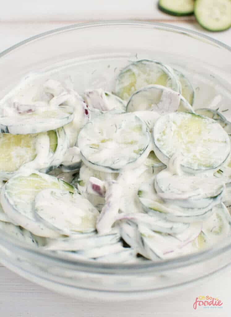 sour cream cucumber salad