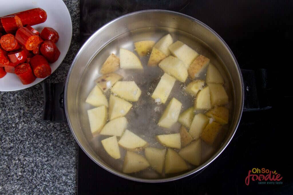 precooking potatoes 