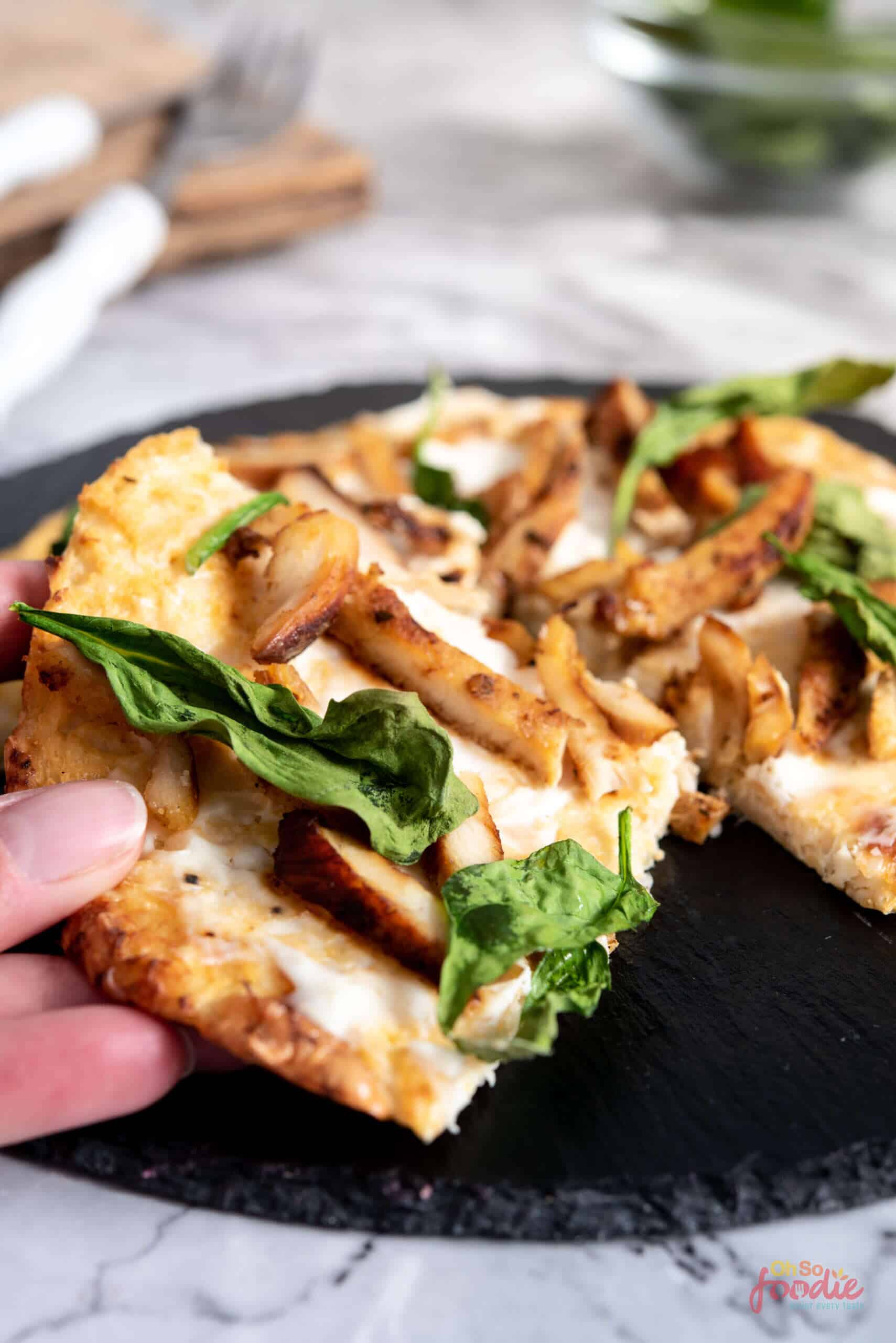 Cauliflower Pizza Crust Without Parmesan Oh So Foodie