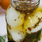 Pickled eggs with pickling spice