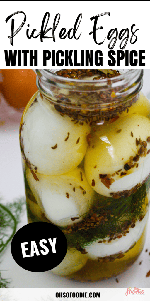 Pickled eggs with pickling spice