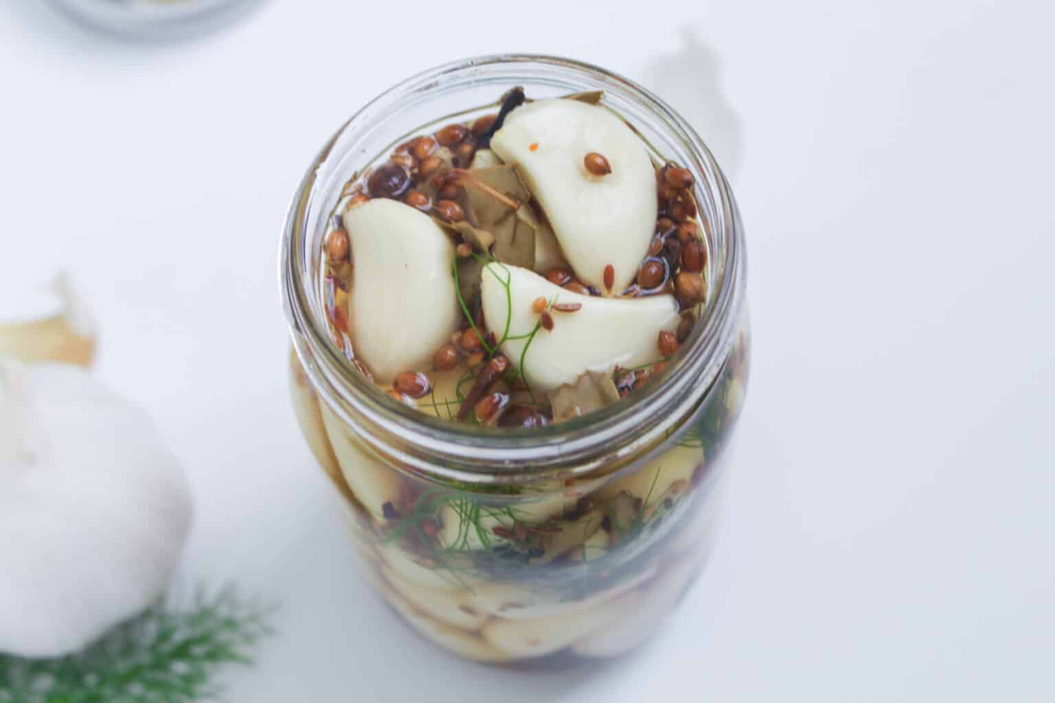 Pickled Garlic Cloves With Pickling Spice Oh So Foodie