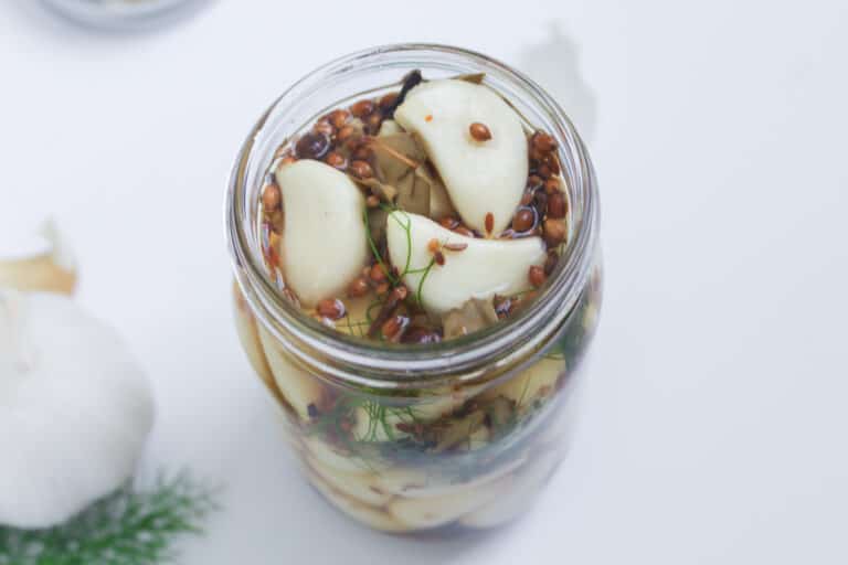 Pickled Garlic Cloves With Pickling Spice Oh So Foodie