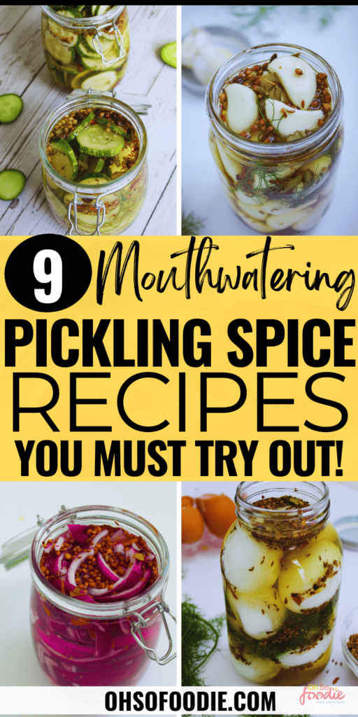 9 Mouthwatering Pickling Spice Recipes You Have To Try Out! This list includes a pickled egg recipe, a pickled cucumber recipe, a pickled red onion recipe and so much more! 
