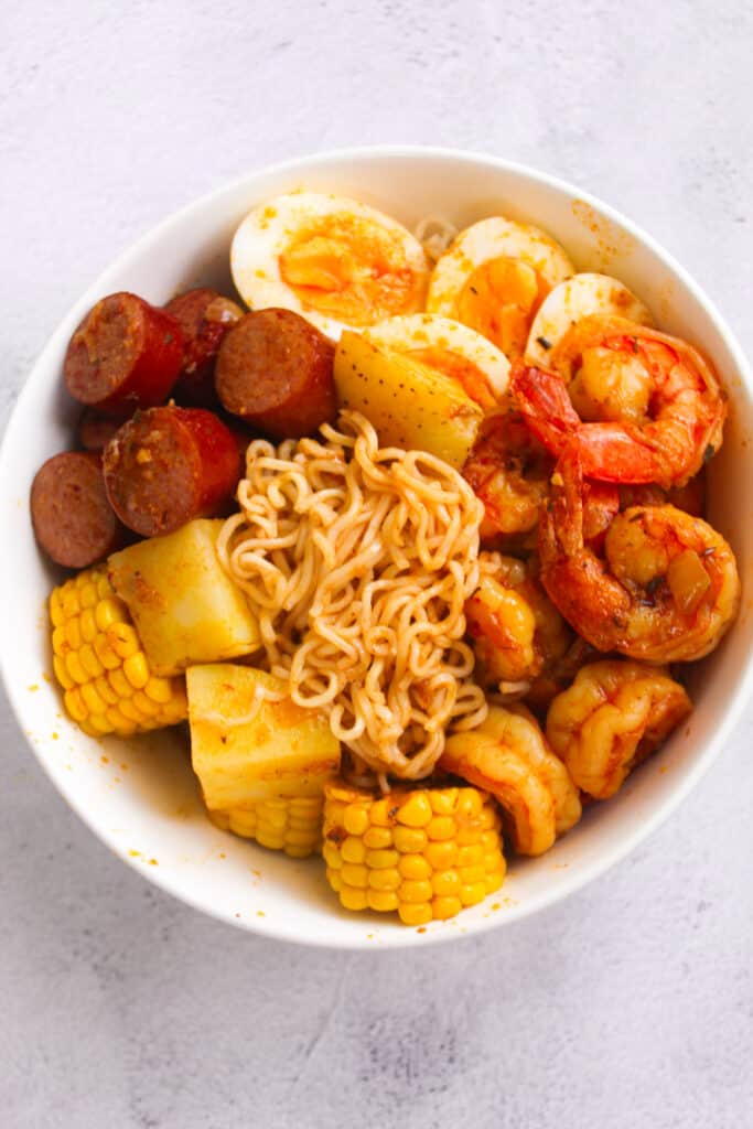 Seafood Boil With Ramen Noodles