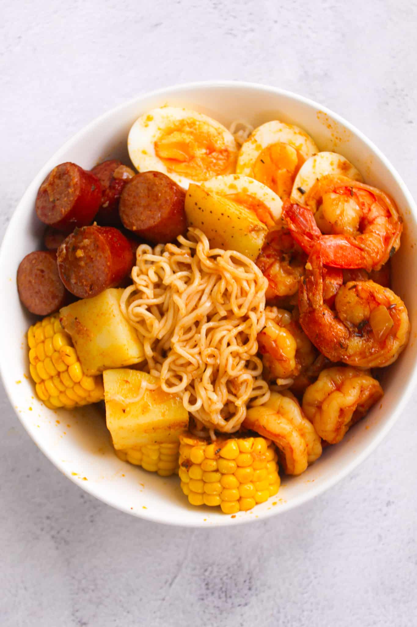 Seafood Boil With Ramen Noodles Oh So Foodie