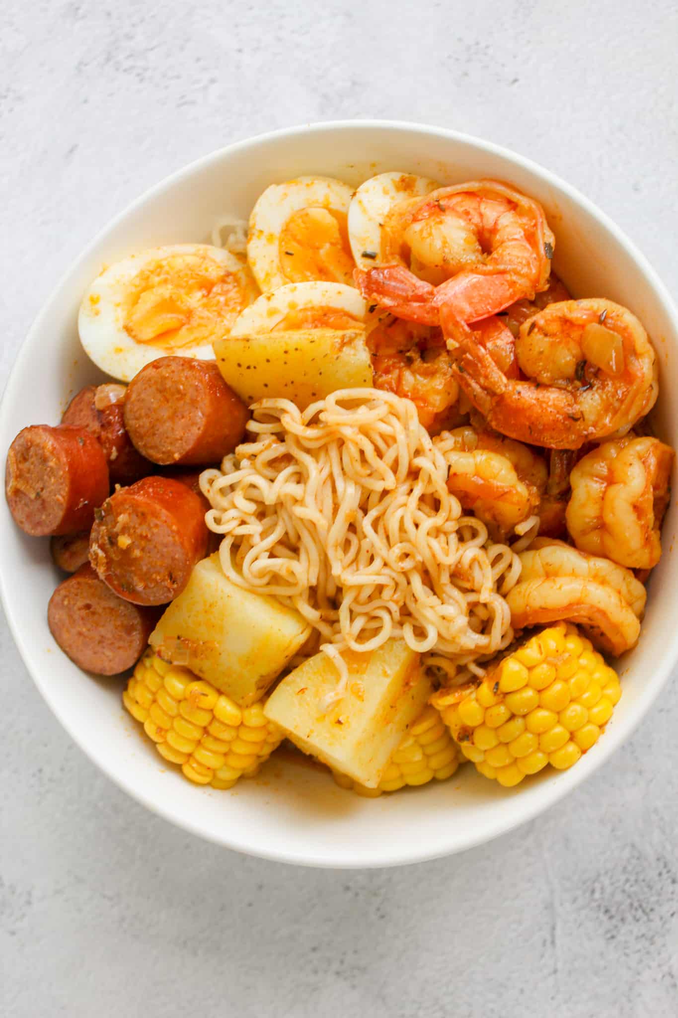 Seafood Boil With Ramen Noodles Oh So Foodie