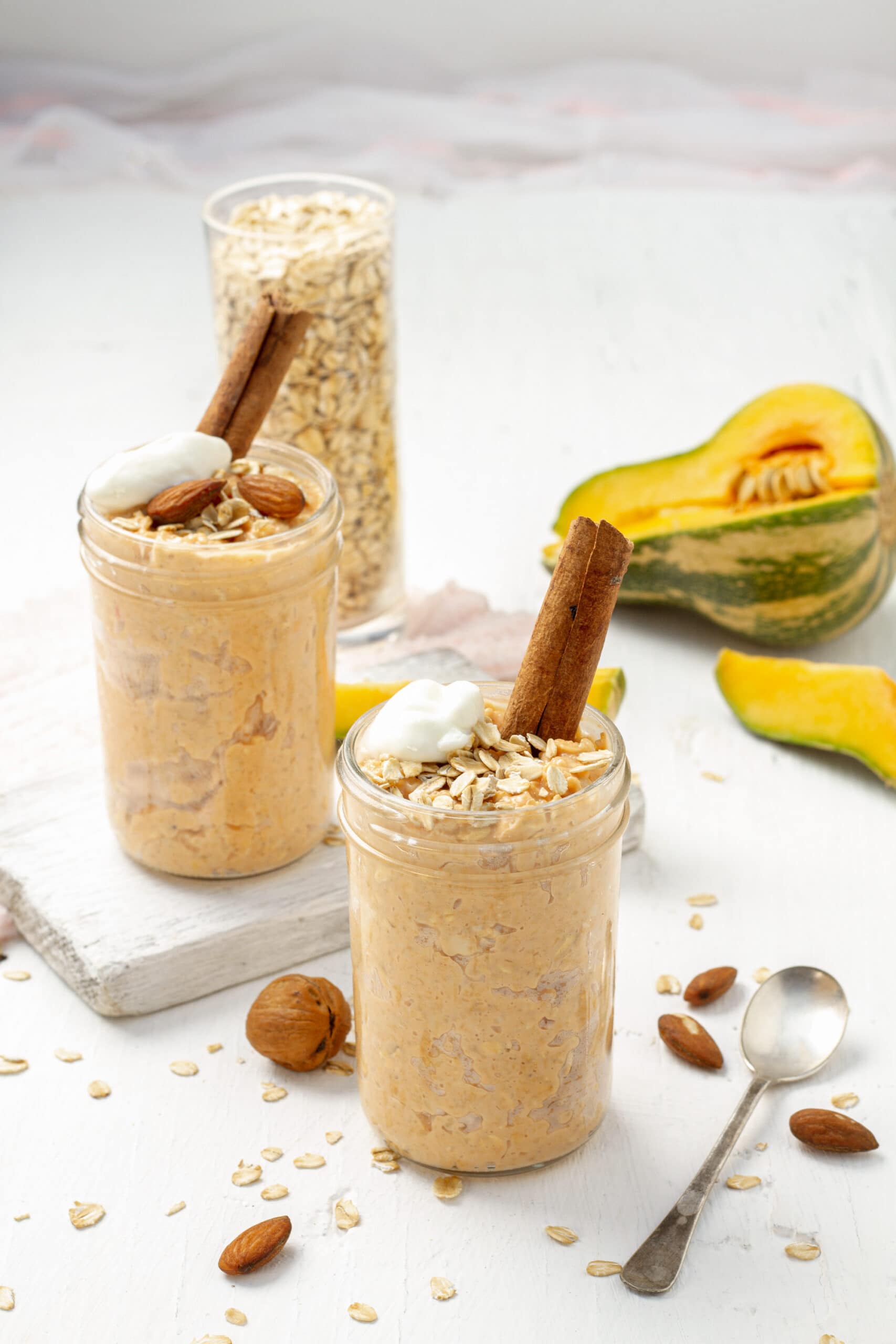 Pumpkin Pie Overnight Oats - Oh So Foodie