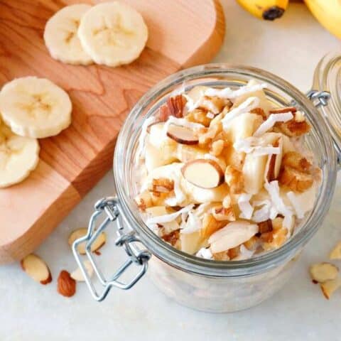 banana nut overnight oats recipe