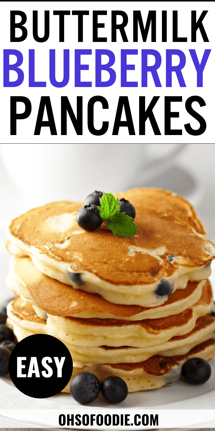 Buttermilk Blueberry Pancakes Recipe - Oh So Foodie