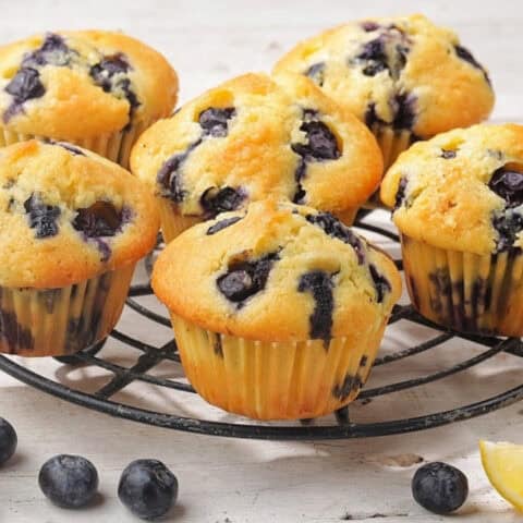 Cottage Cheese Blueberry Muffins (So Easy!)